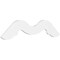 Ekena Millwork Pitch Midway Architectural Grade PVC Gable Pediment, 48"W x 20"H x 1"P (10/12) GPP048X020X100MID - alternate 1